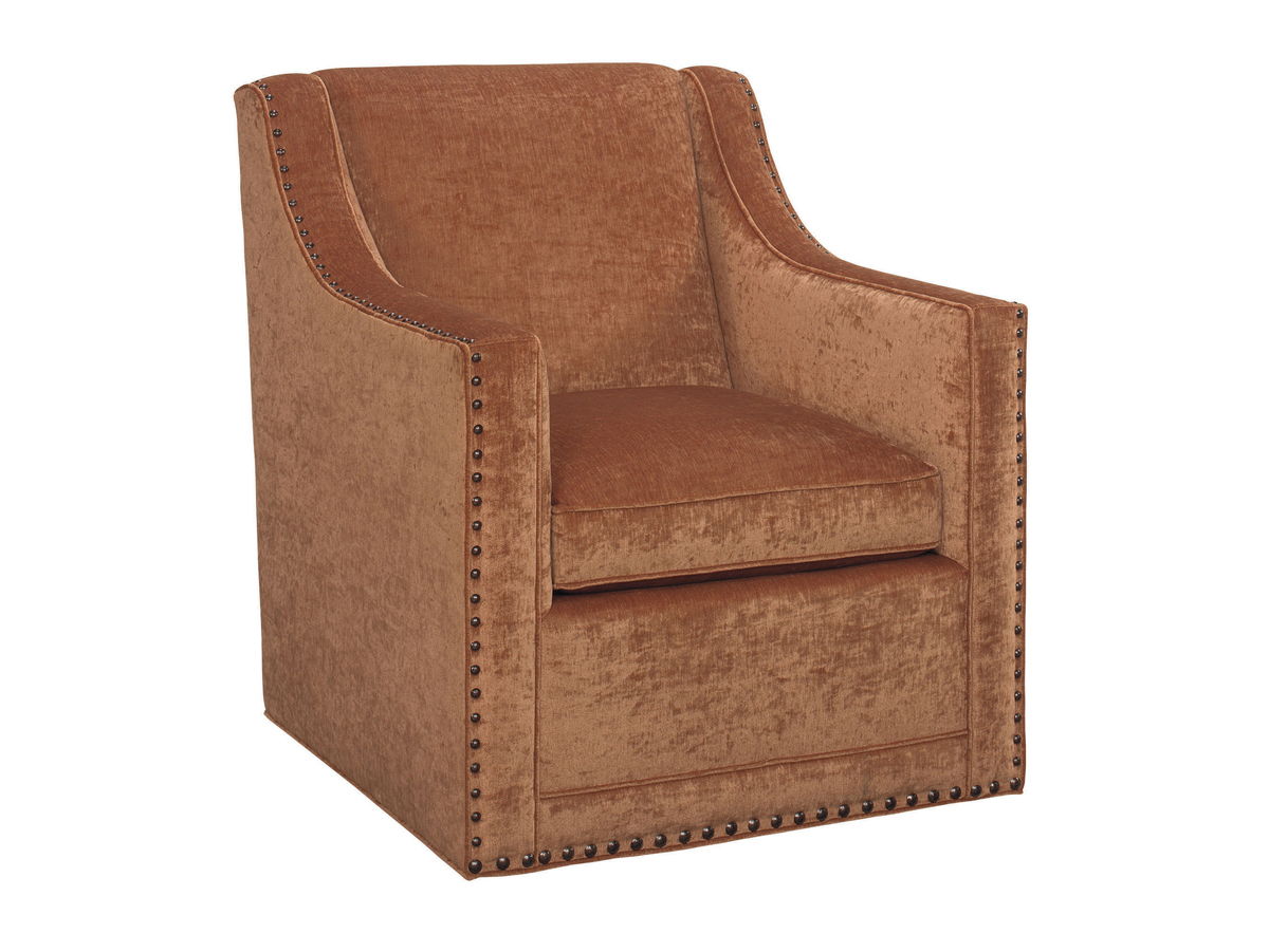 Lexington Upholstery - Barrier Swivel Chair - Dark Gray