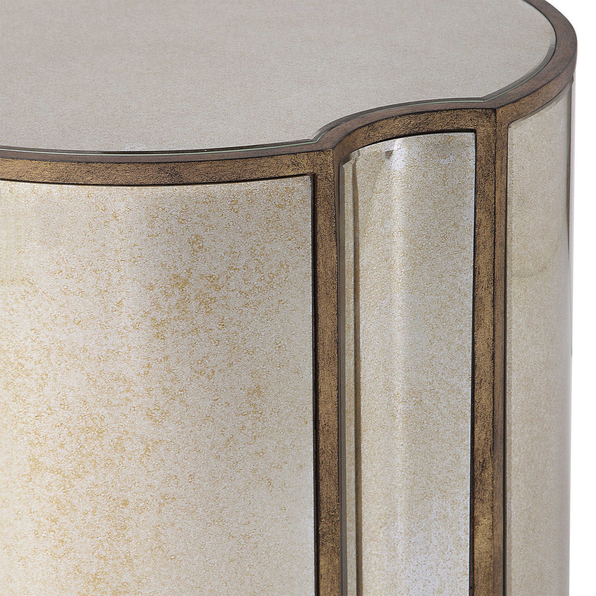 Harlow - Mirrored Accent Table - Gold