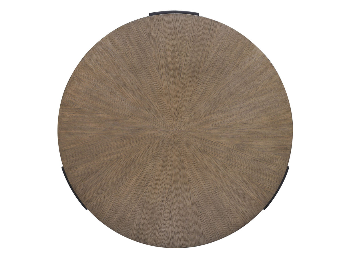 Zanzibar - Kenya Round Cocktail Table - Light Brown / Black