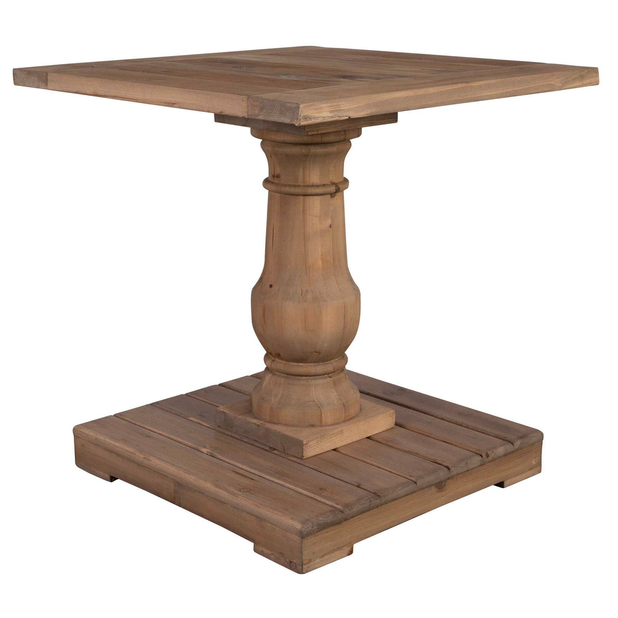 Stratford - Pedestal End Table - Light Brown