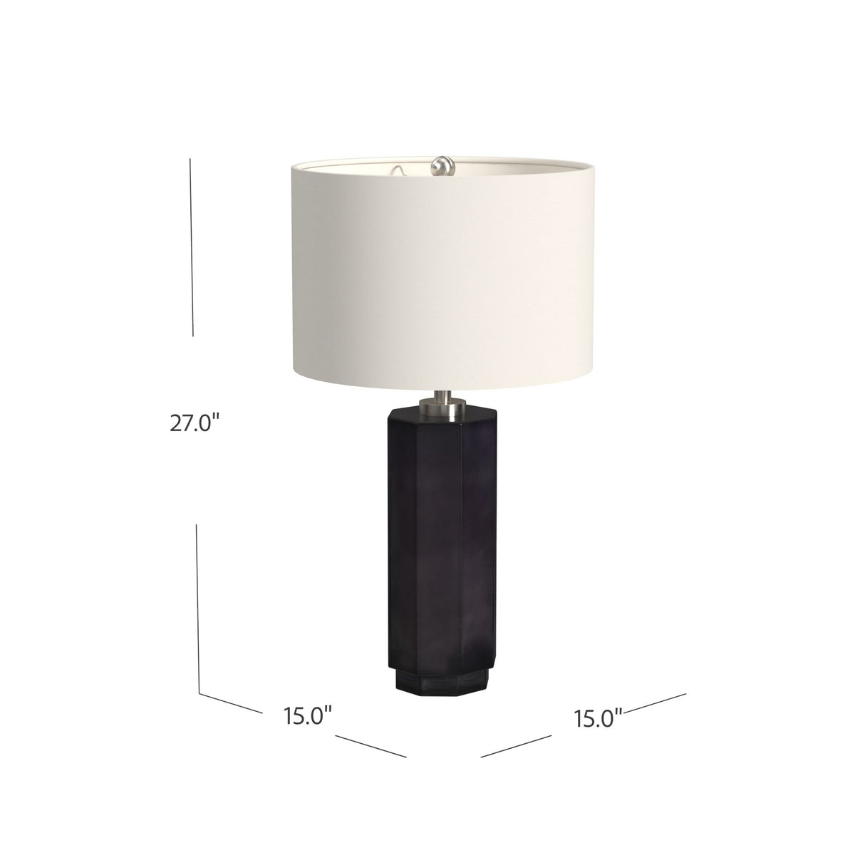 Zeus - Table Lamp - Dark Gray / White