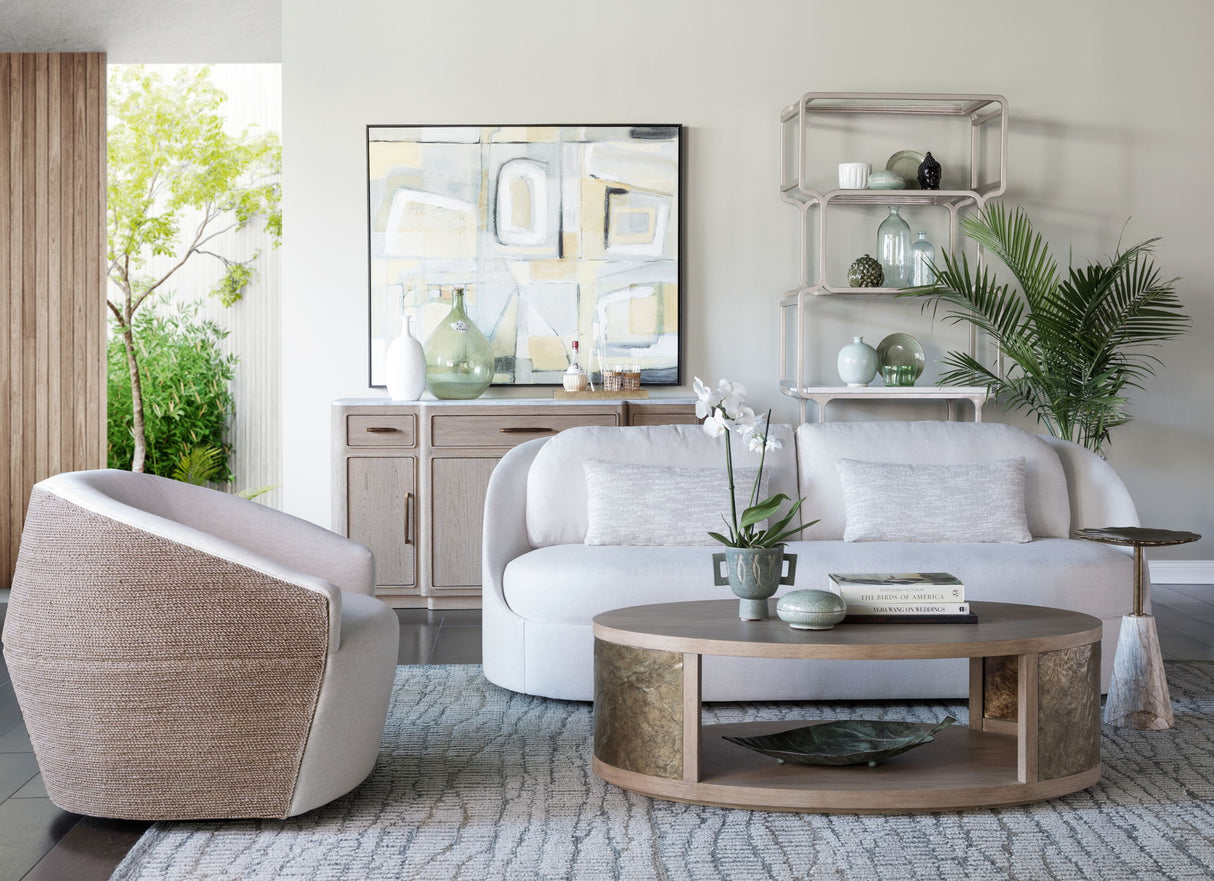 Simpatico - Simpatico Oval Cocktail Table - Light Brown