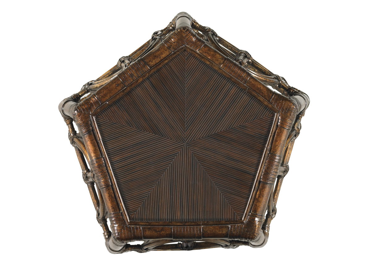 Royal Kahala - Oval Reef Accent Table - Dark Brown