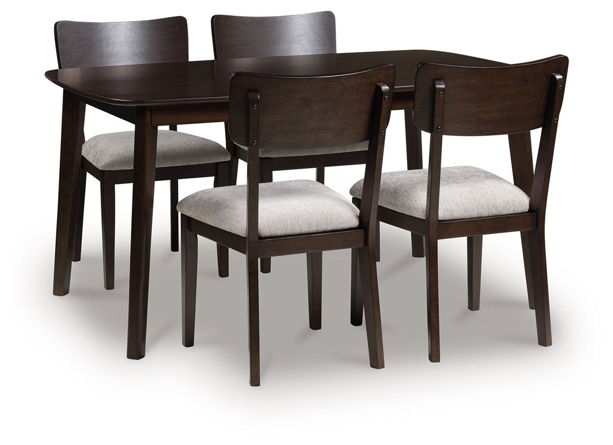 Mallenette - Dining Room Table Set (Set of 5) - Merlot