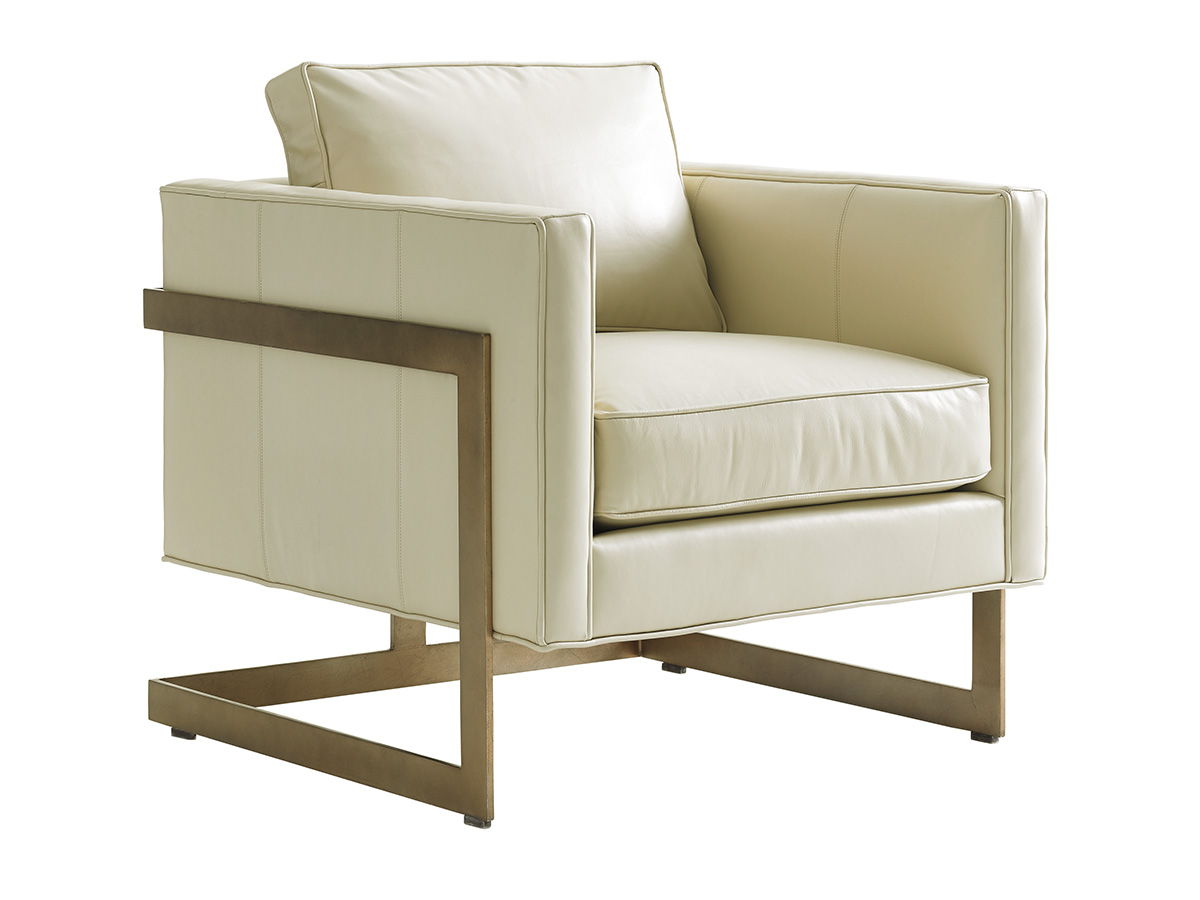 Shadow Play - Winthrop Leather Chair - Beige