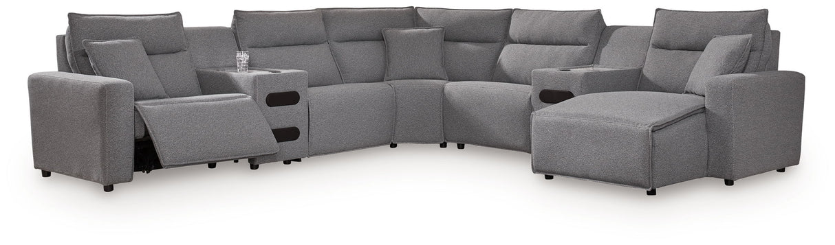 ModMax II - Salt And Pepper - Reclining Sectional