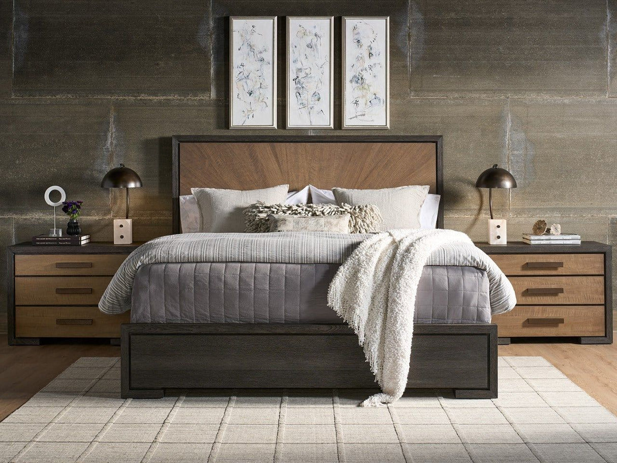 Modern - Panel Bed - Two-Tone
