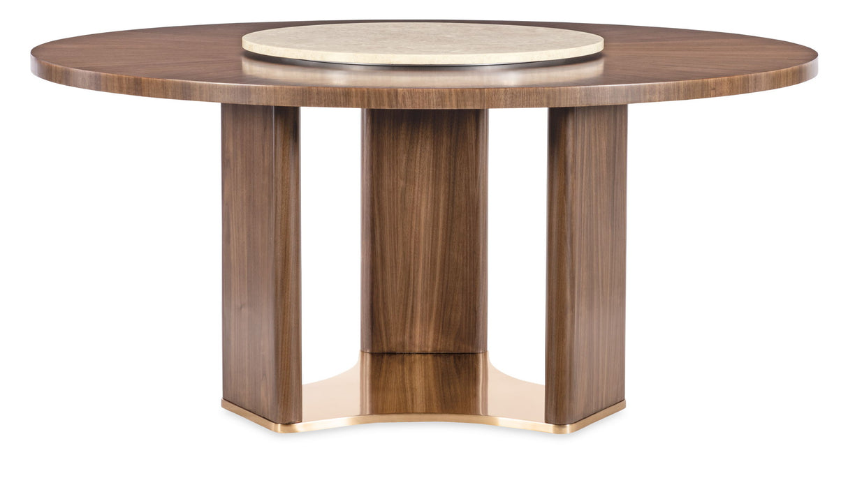 Eleana - Round Dining Table - Medium Wood