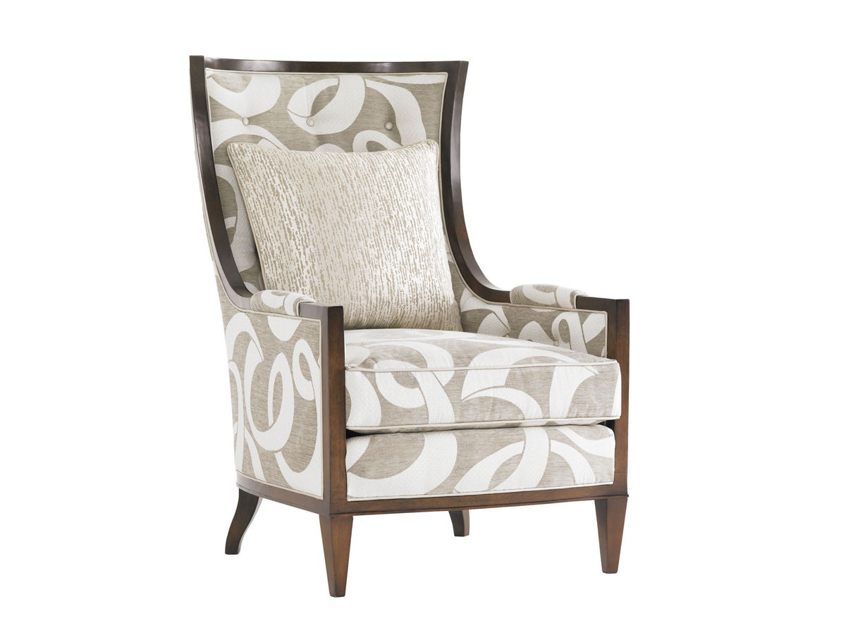 Lexington Upholstery - Greenwood Chair - Dark Brown / Beige