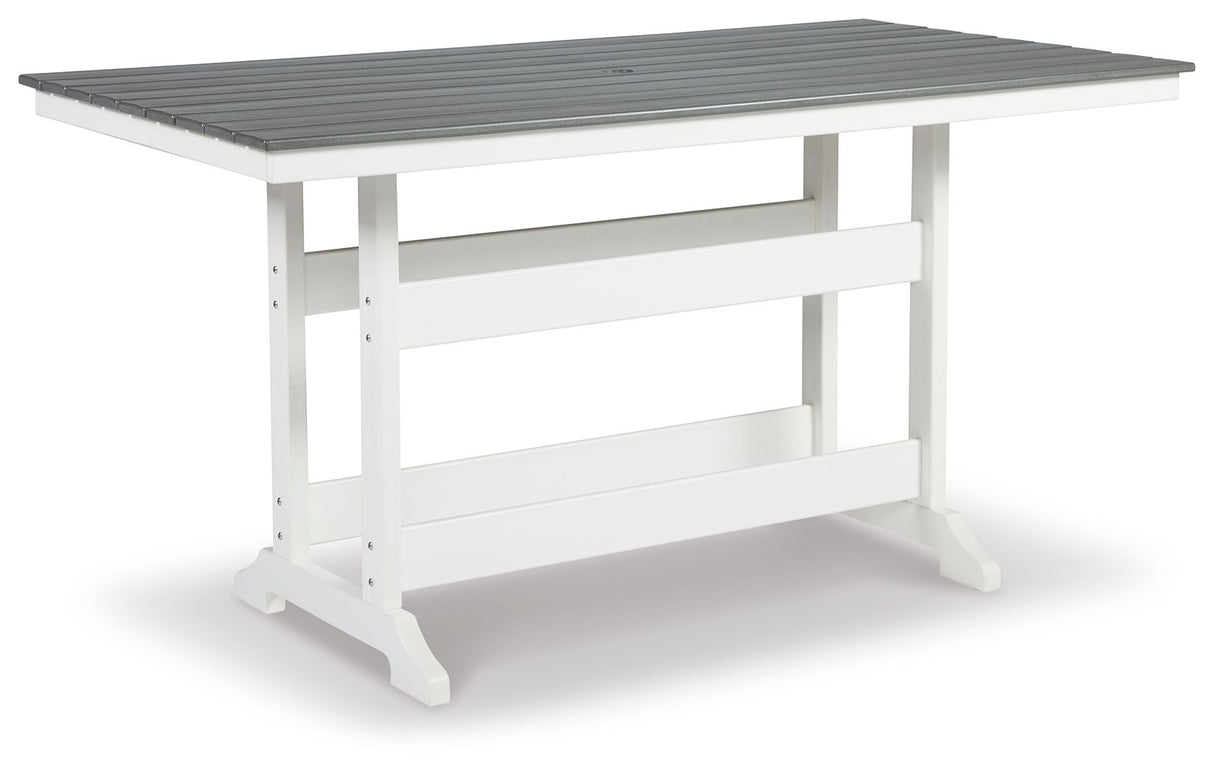 Marathon - Gray / White - Rect Counter Table W/Umb Opt
