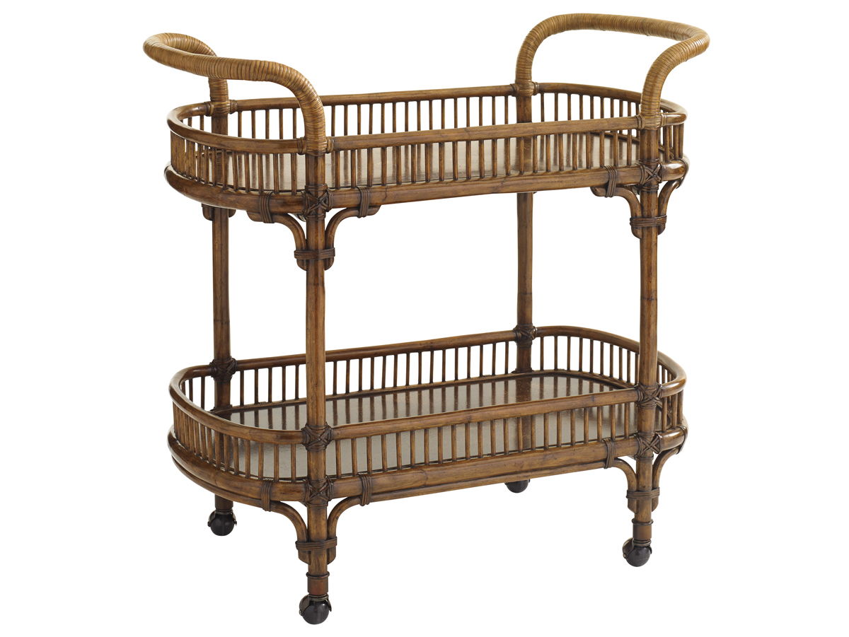 Bali Hai - Veranda Bar Cart - Dark Brown