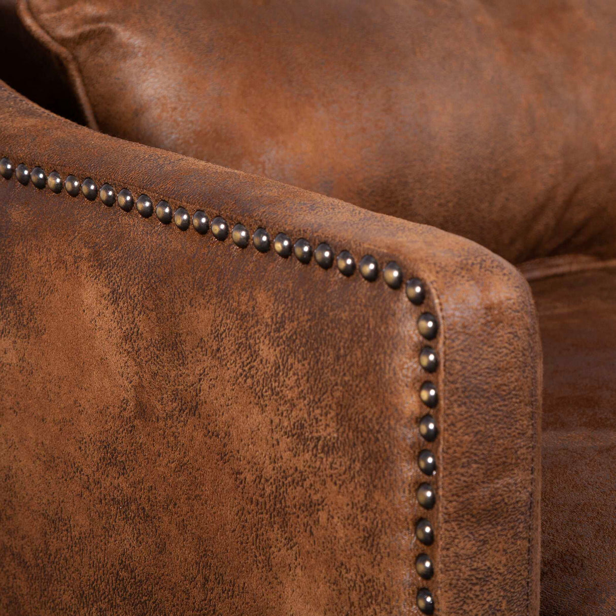 Clay - Leather Armchair - Brown, Dark