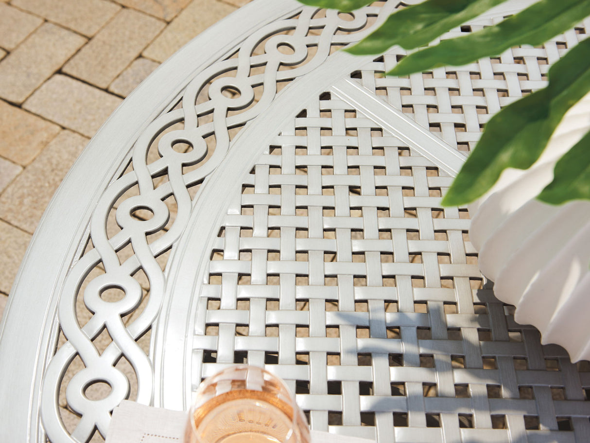 Silver Sands - Round Dining Table - Pearl Silver