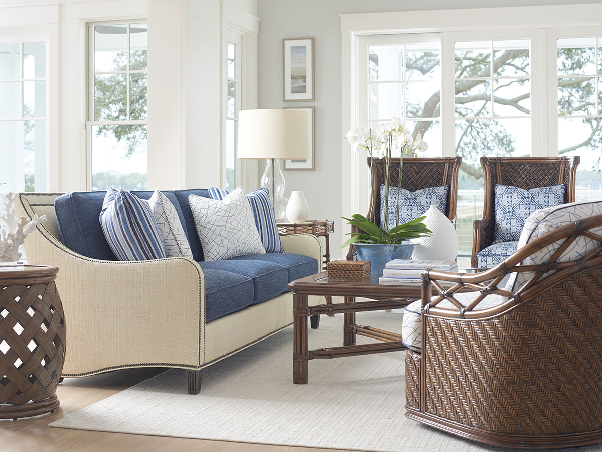 Bali Hai - Diamond Cove Swivel Chair - Dark Brown / Light Brown