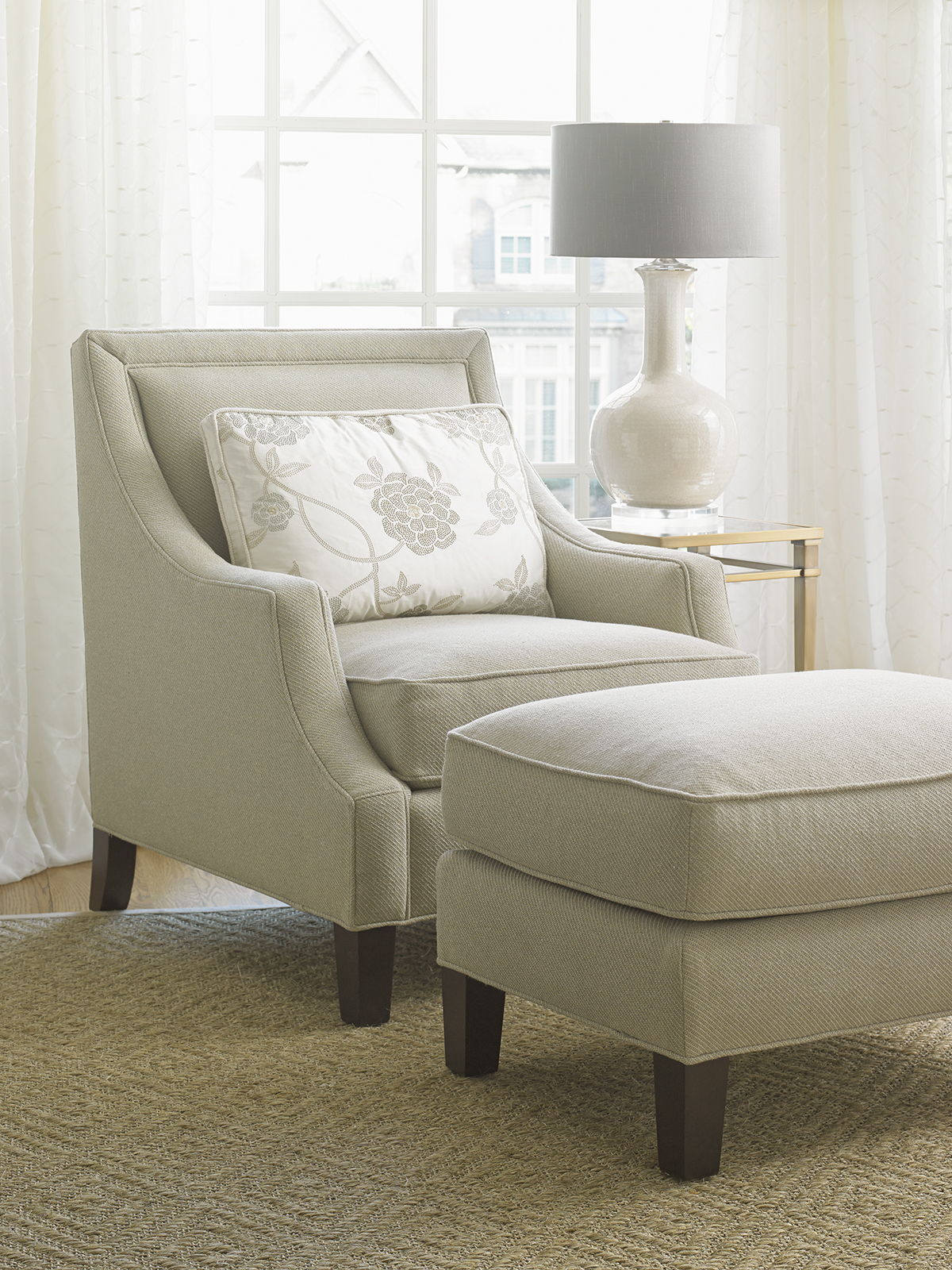 Kensington Place - Bradley Ottoman - Gray