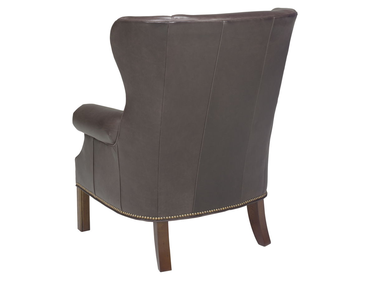 Lexington Leather - Logan Leather Wing Chair - Dark Brown