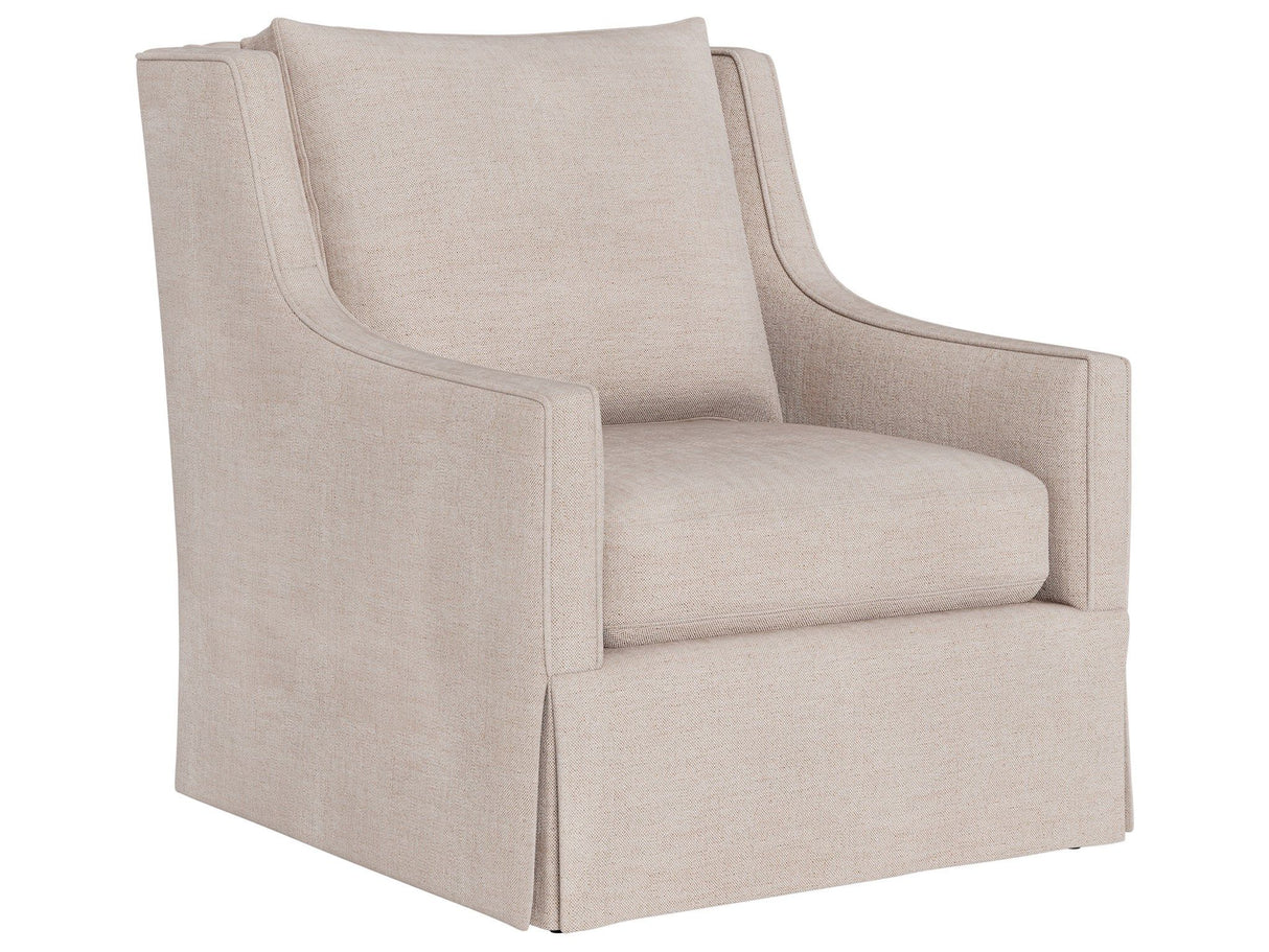 Hudson - Skirted Petite Swivel Glider-Special Order - Beige