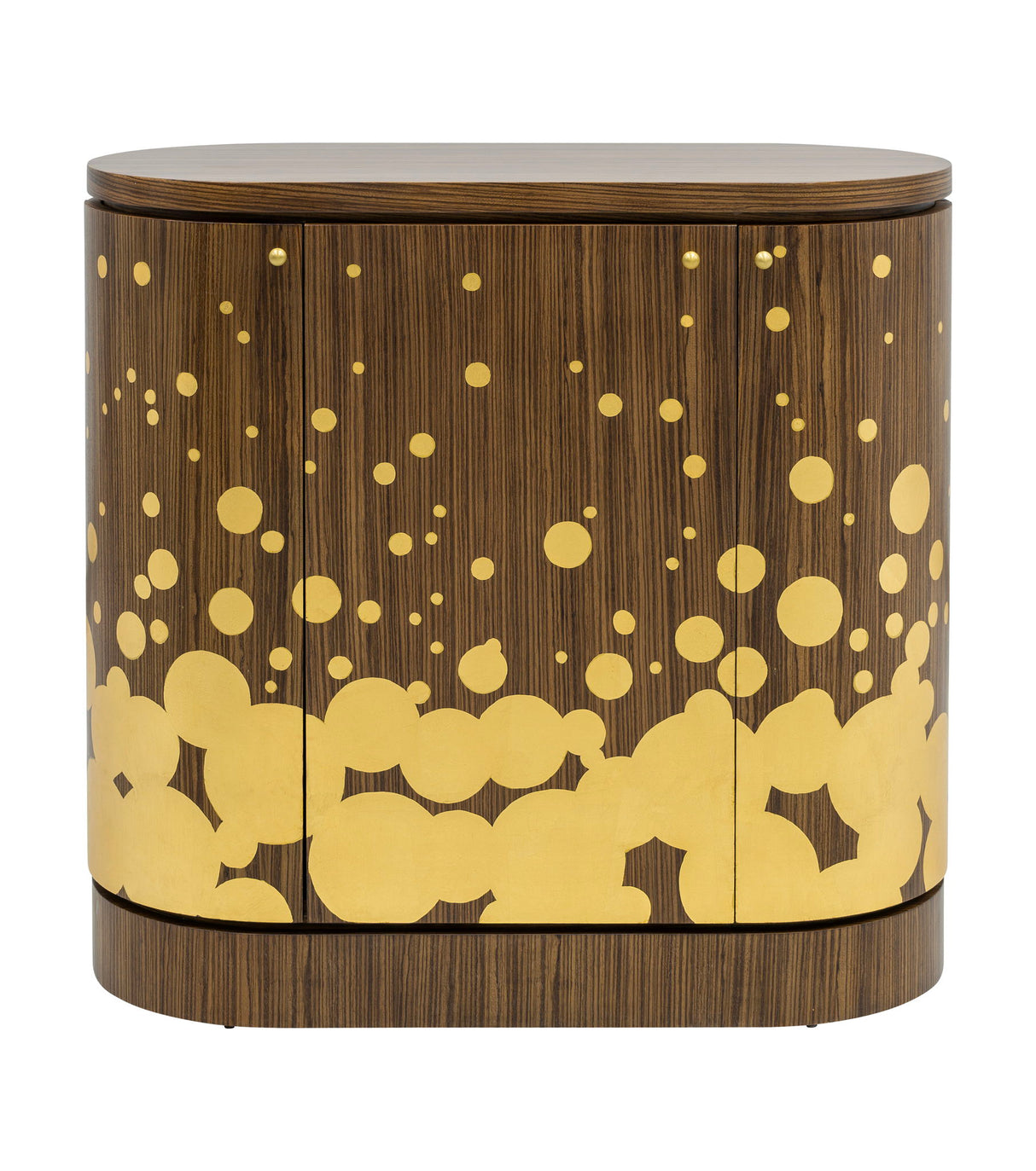 Bubbly - Bar Cabinet - Zebrano / Gold Leaf