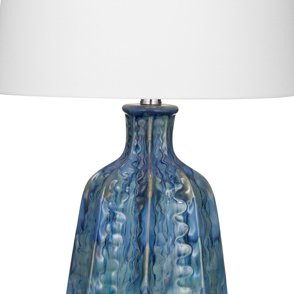 Tee - Table Lamp - Blue / White
