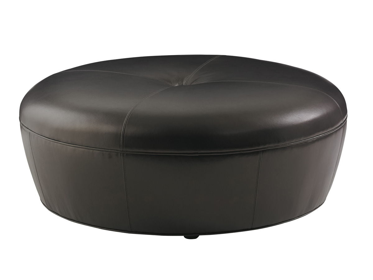 Lexington Leather - Claudia Leather Ottoman - Black