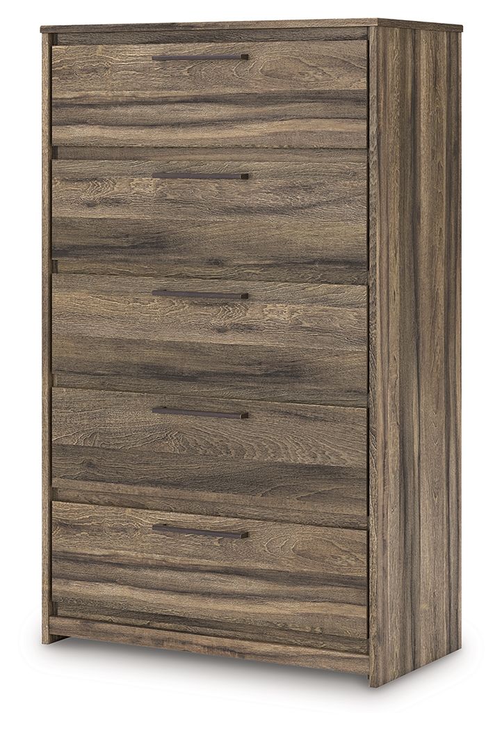 Elbrim - Five Drawer Chest - Brown