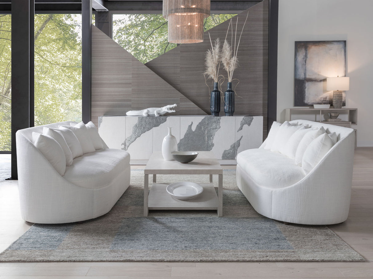 Artistica Upholstery - Genevieve Bench Seat Fabric Sofa - White