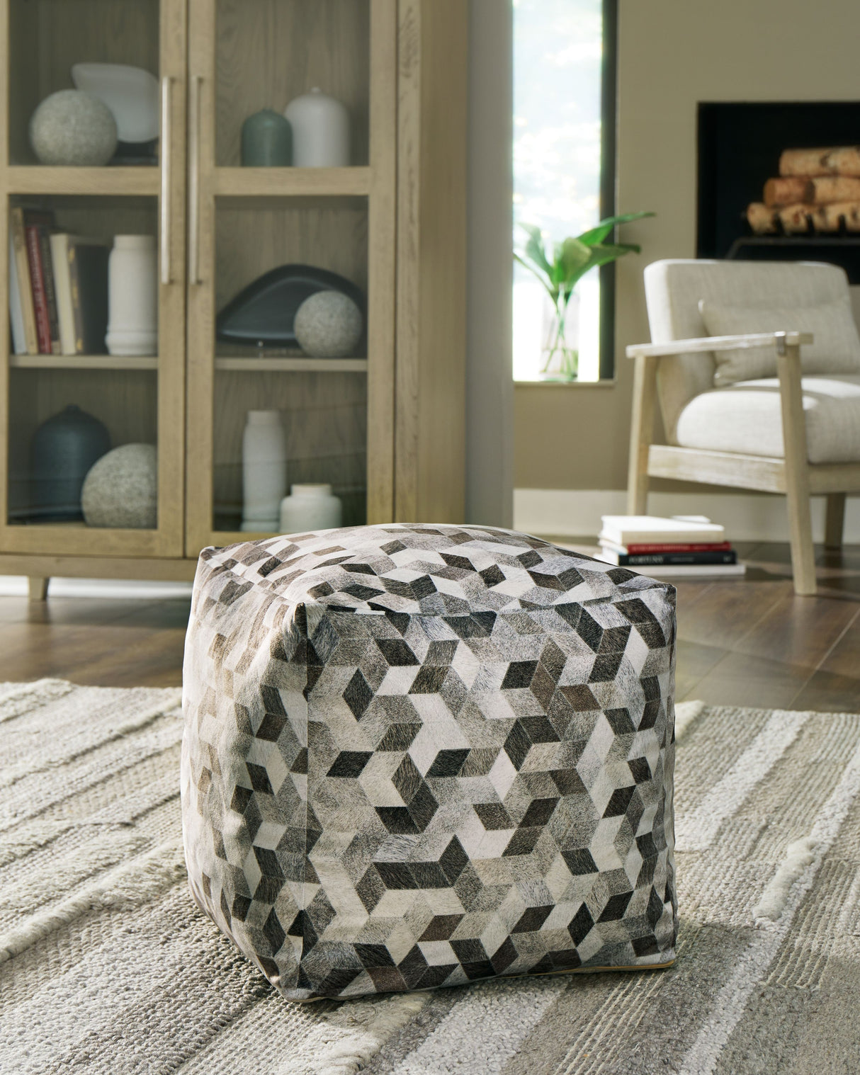 Albermarle - Pouf - Gray / Brown