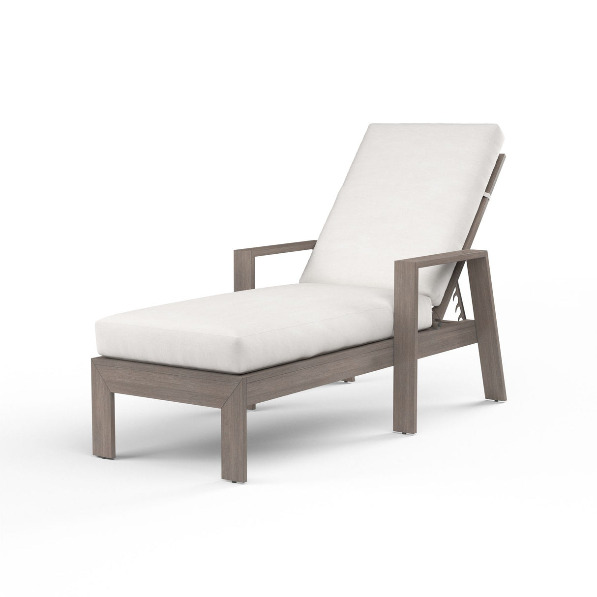 Laguna - Chaise Lounge, No Welt - Canvas Flax / Gray