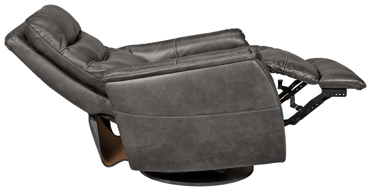 Riptyme - Swivel Glider Recliner - Quarry