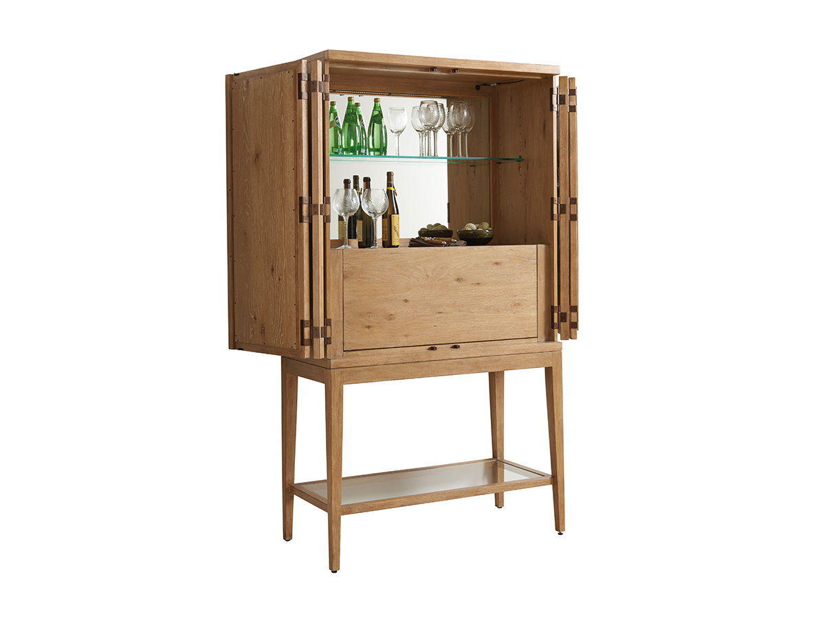 Los Altos - Cameroon Bar Cabinet - Light Brown