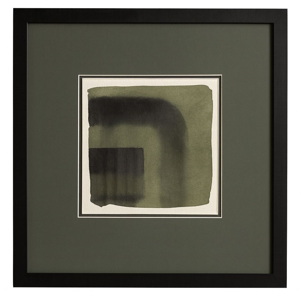 Marsh And Sod III Framed Print - Green / White / Black