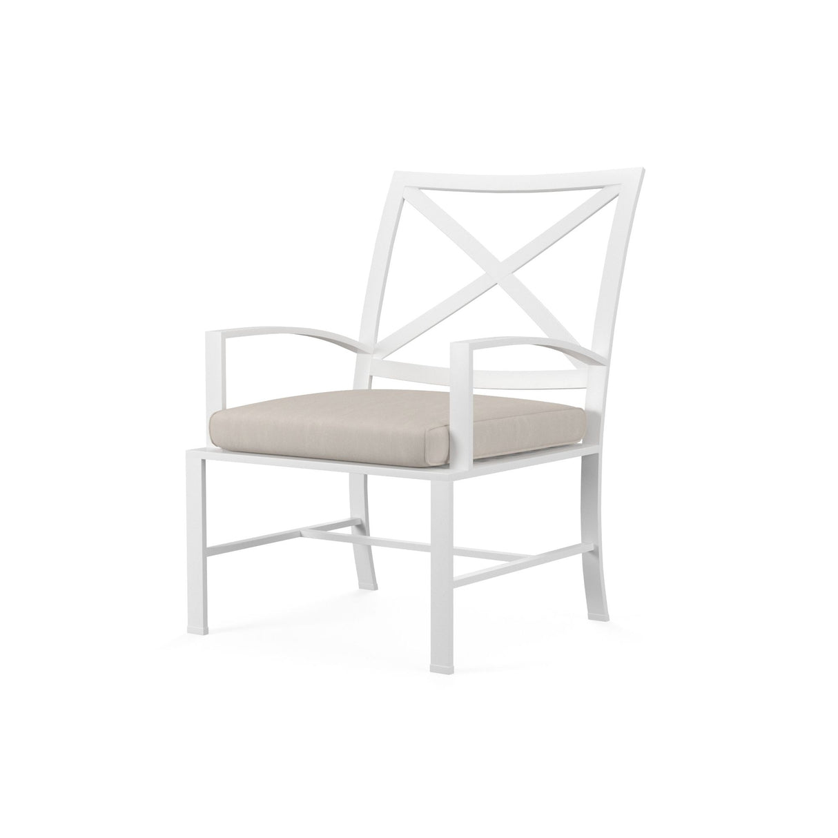 Bristol - Dining Chair, With Self Welt - Canvas Flax / White