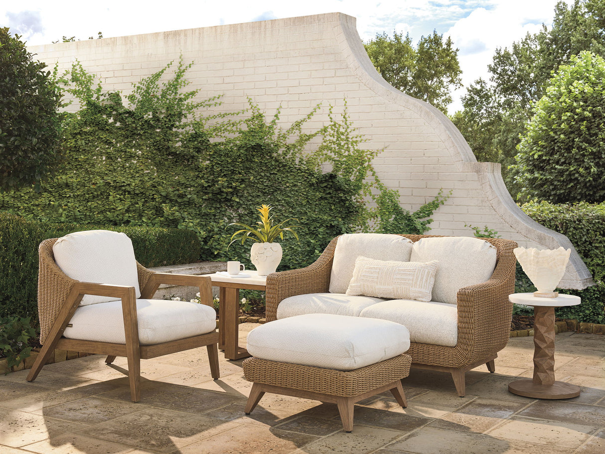 Isle Of Palms - Ottoman - Dark Brown / White