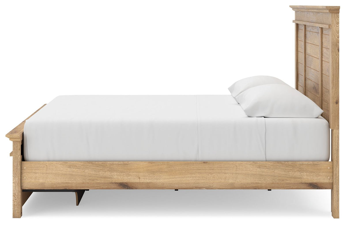 Makidern - Panel Storage Bed With Under Bed Storage Unit And Storage Footboard