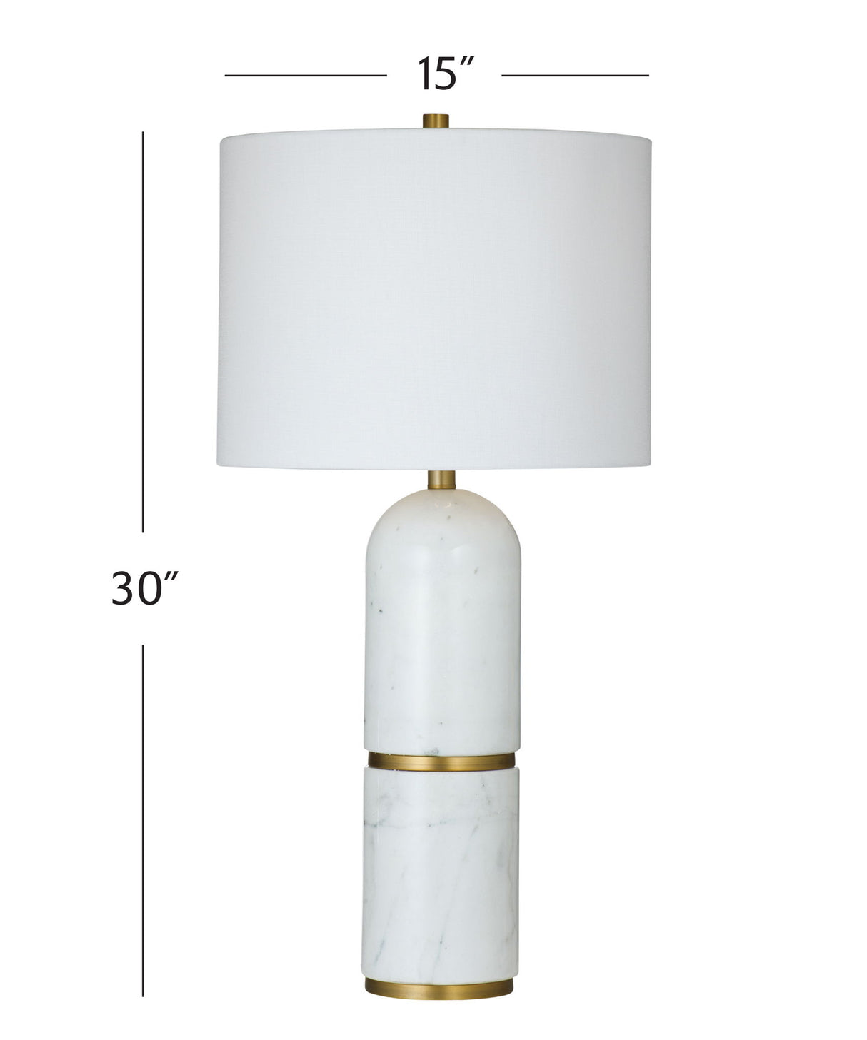 Wake - Table Lamp - White / Brass