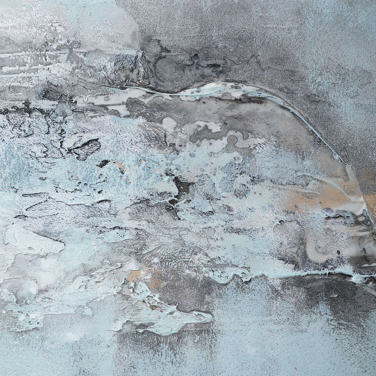 Ocean Swell - Painted Metal Art, Set Of 3 - Blue