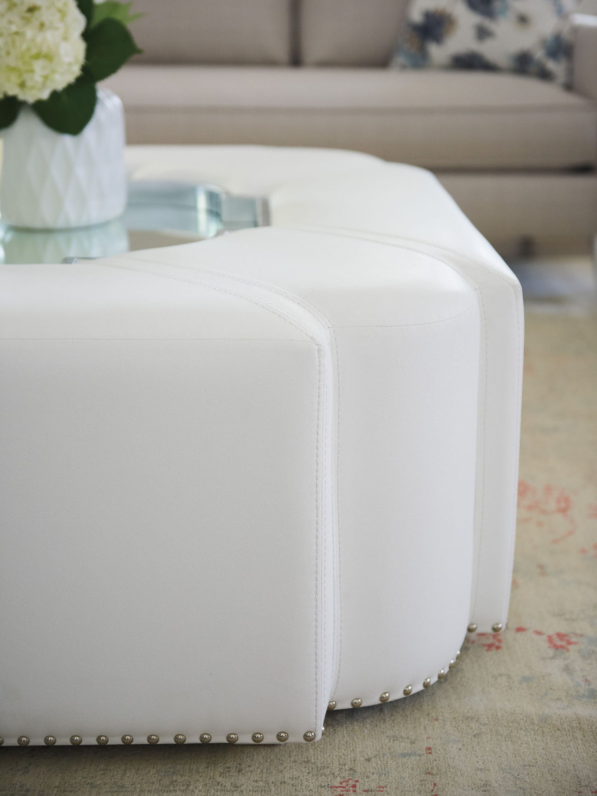 Avondale - Clarendon Upholstered Cocktail Table - White