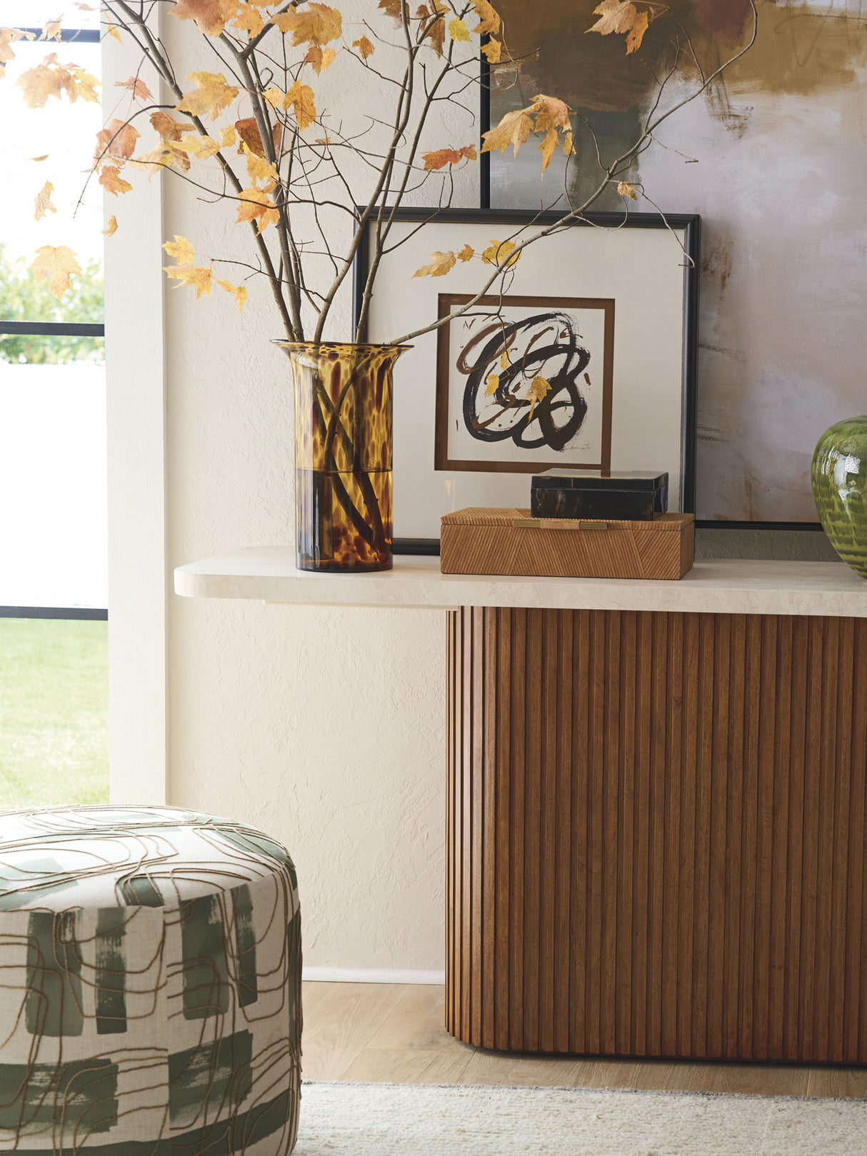 La Costa - Seabourne Console Table - Beige / Dark Brown