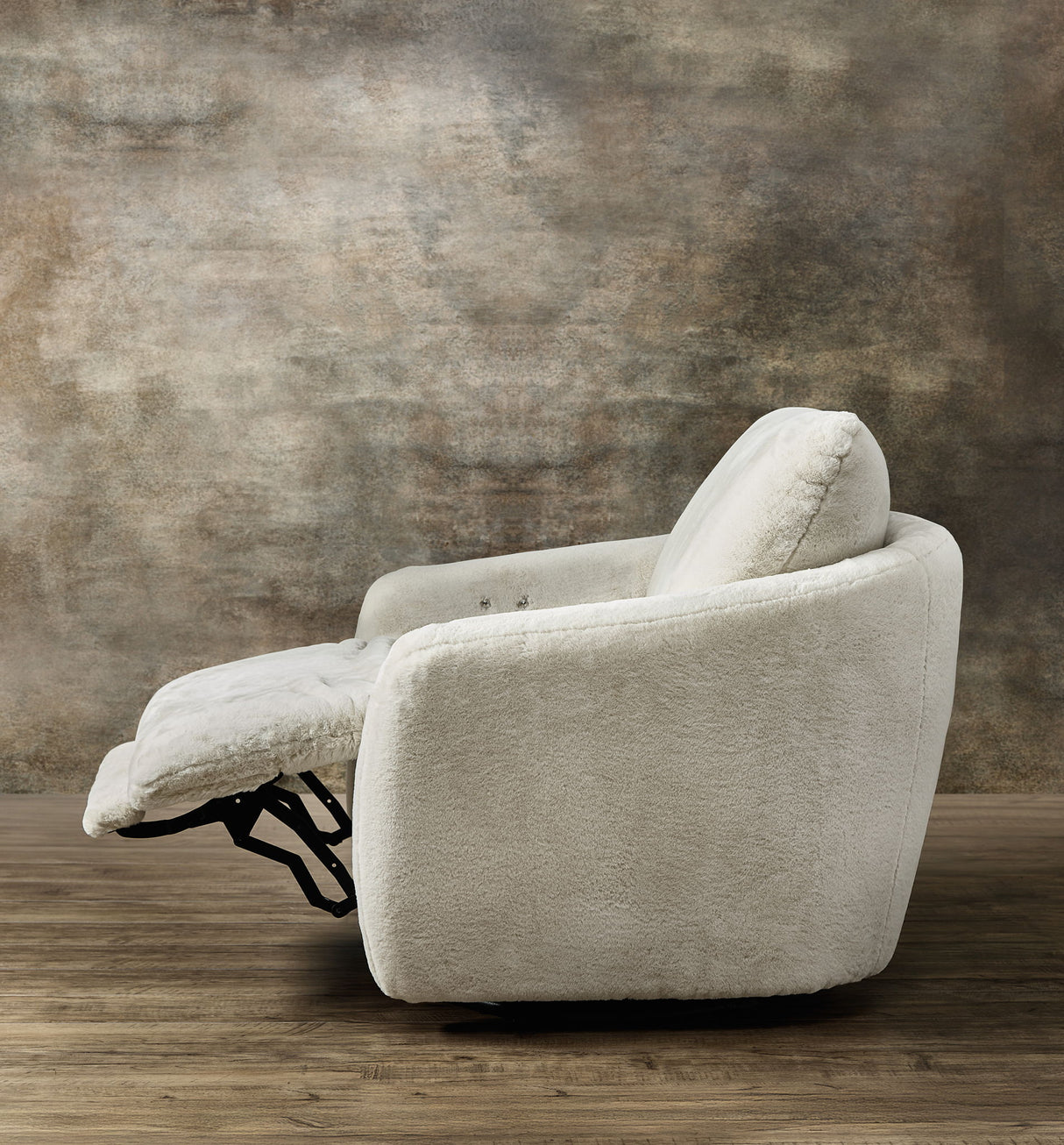 CC - Bonnie Swivel Chair With Power Footrest - White