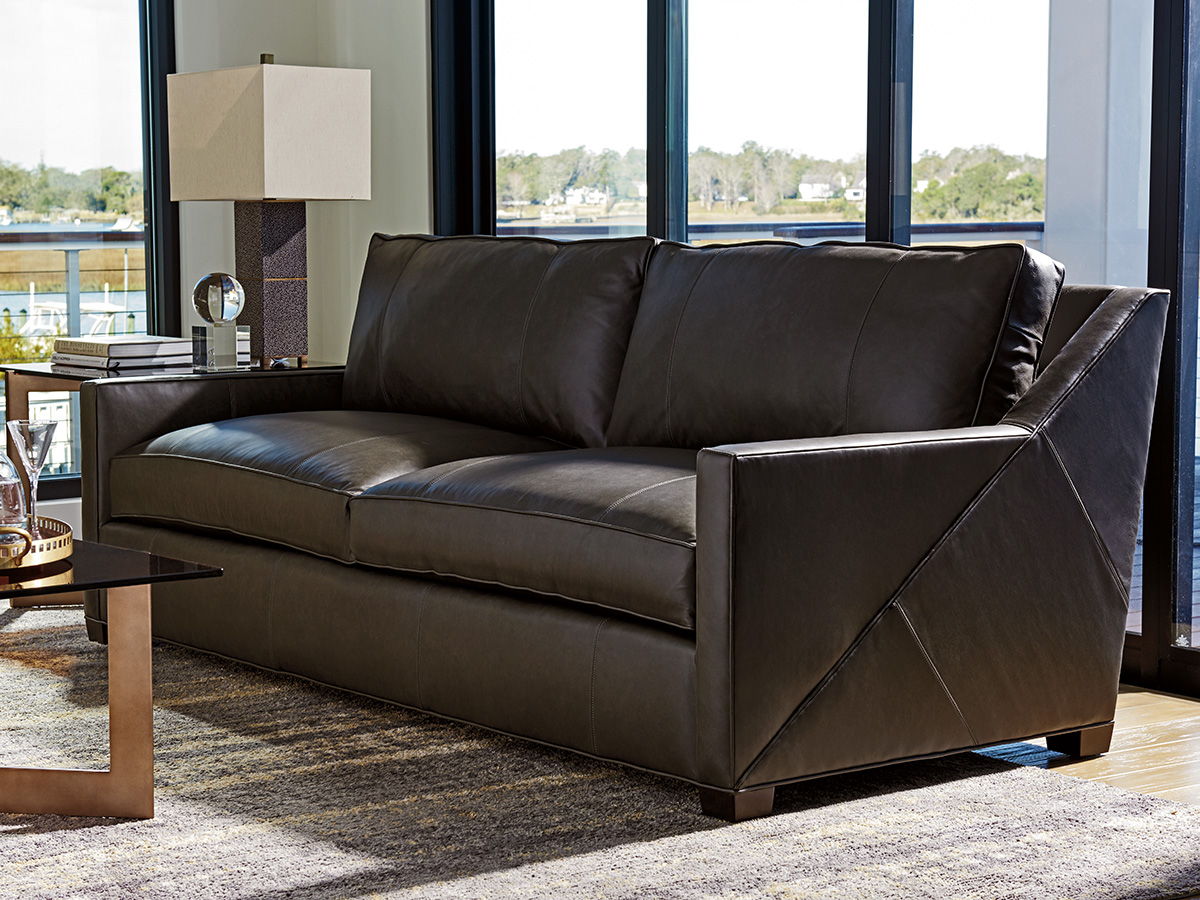 Lexington Leather - Wright Leather Sofa - Dark Brown