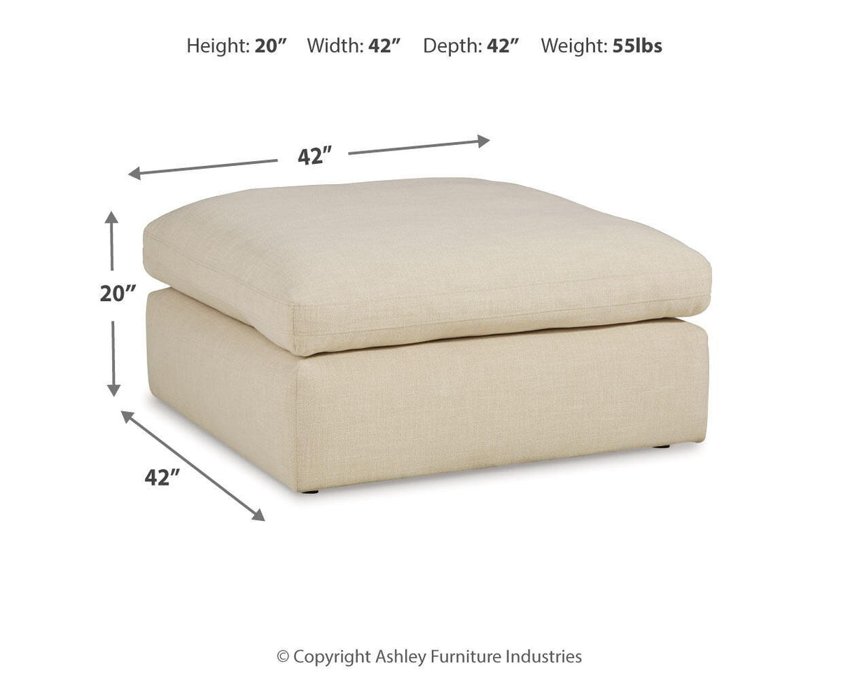 Elyza - Oversized Accent Ottoman - Linen