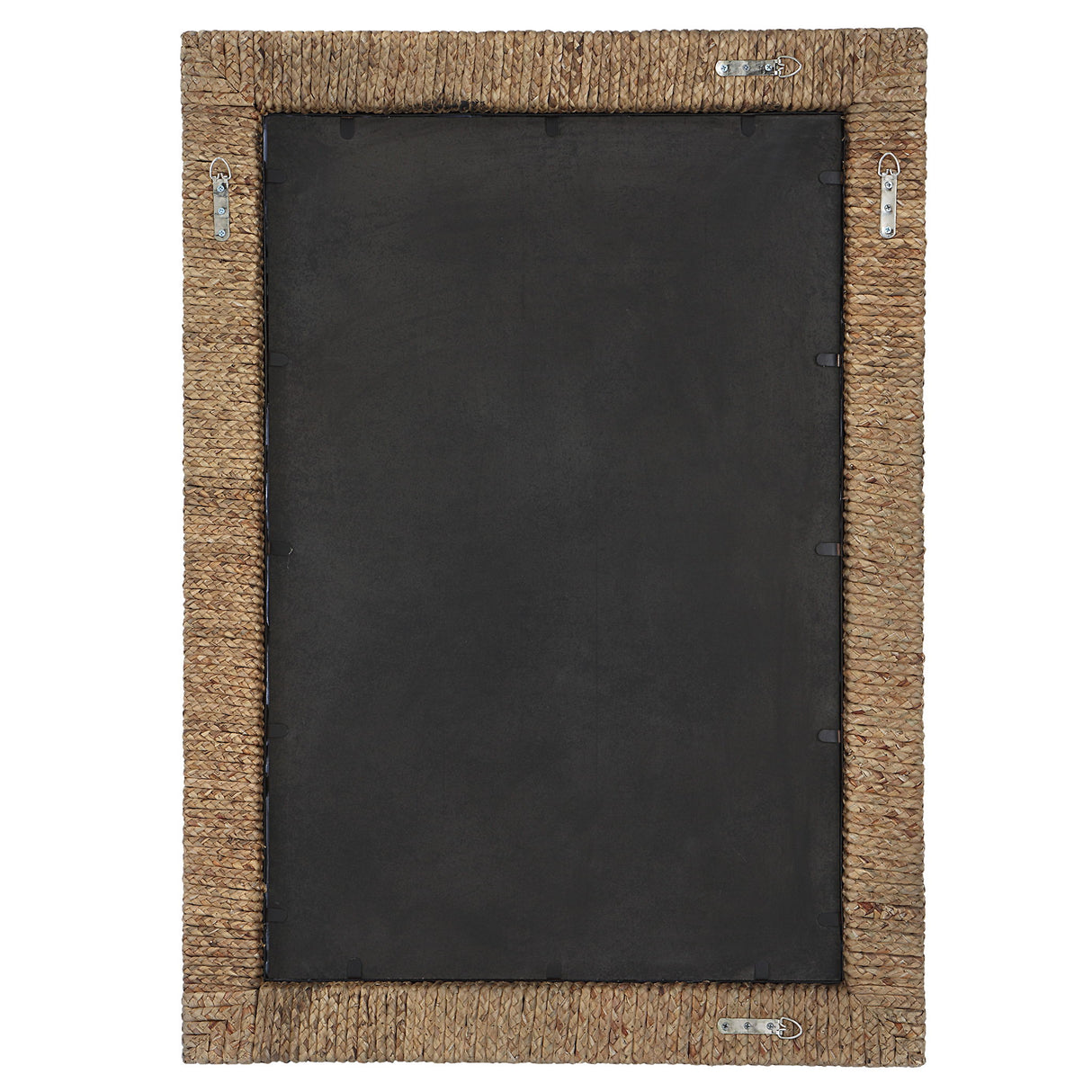 Island - Braided Straw Mirror - Light Brown