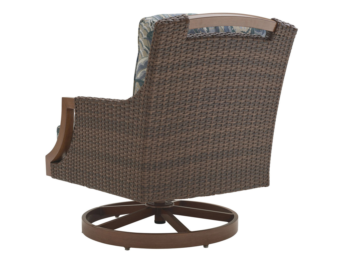 Harbor Isle - Swivel Rocker Lounge Chair - Dark Brown