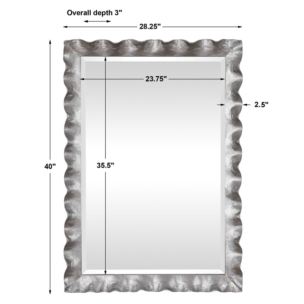 Haya - Vanity Mirror - Pearl Silver