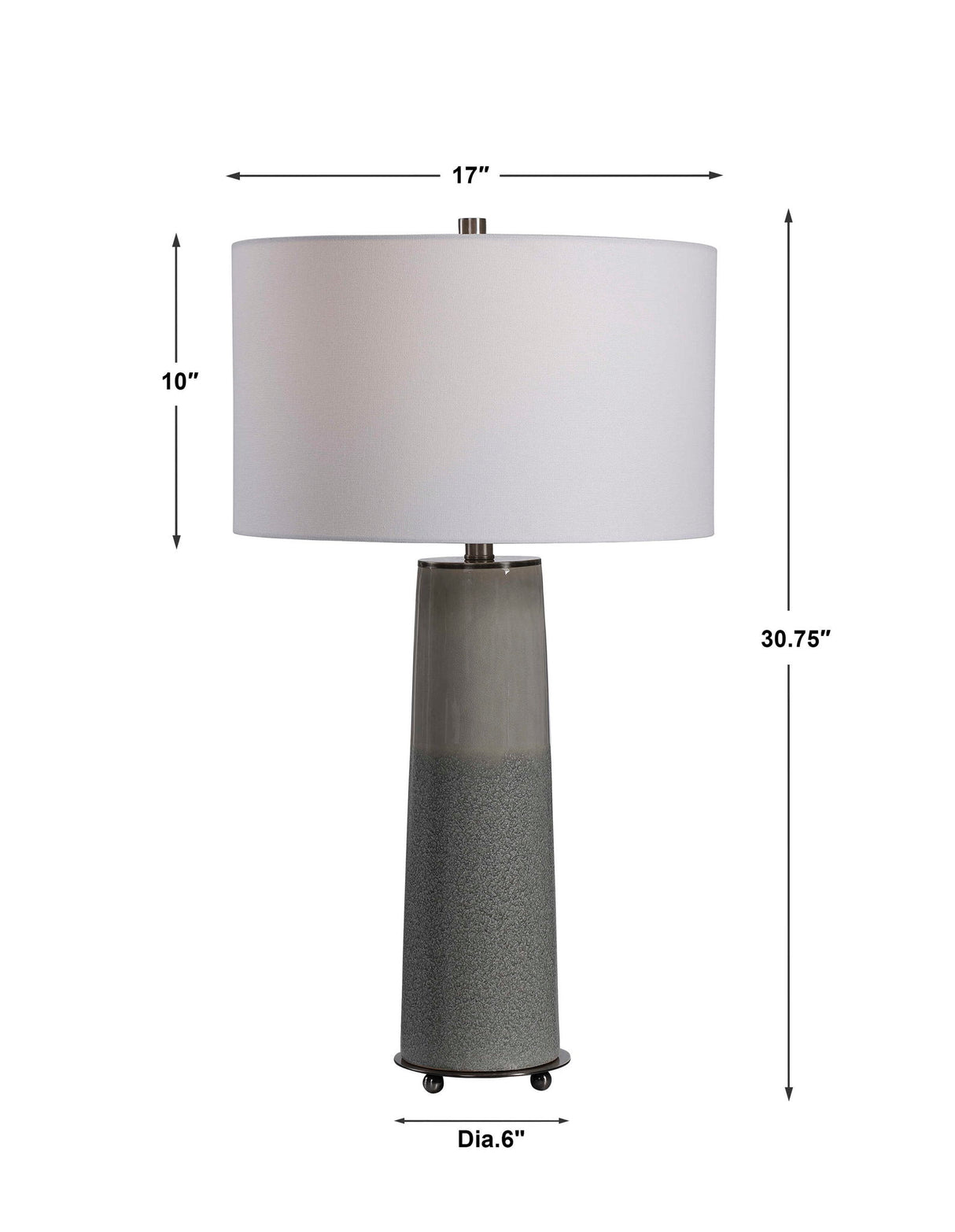 Abdel - Glaze Table Lamp - Gray