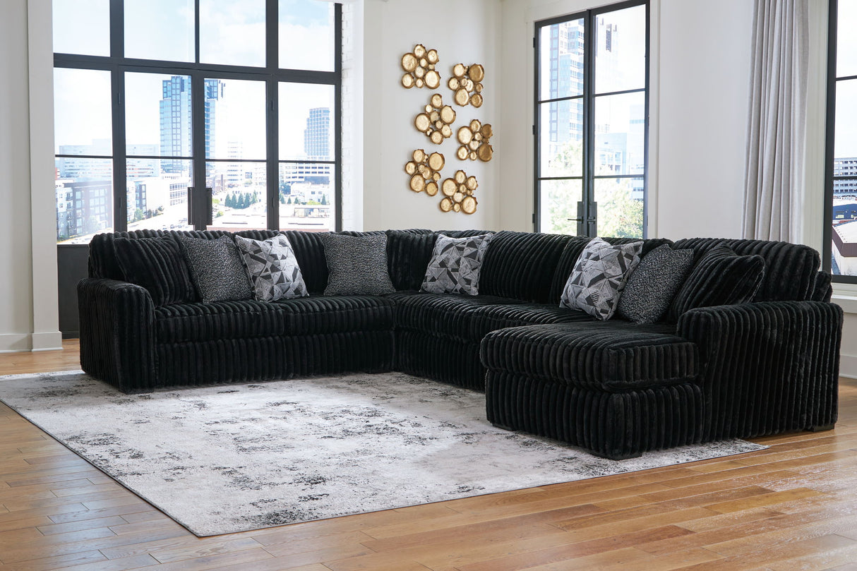 Midnight-Madness - 5 Piece Sectional Set