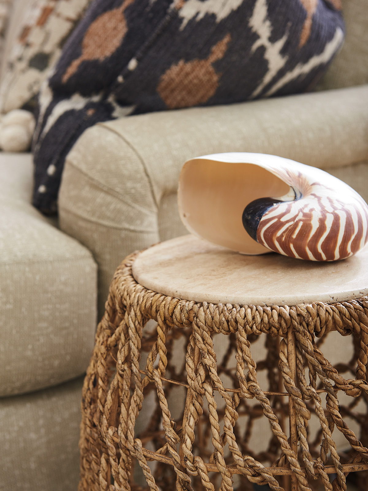 Los Altos - Madrid Woven Accent Table - Light Brown