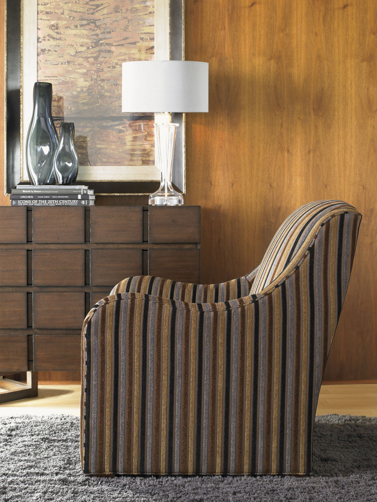 Lexington Upholstery - Fiona Lounge Chair - Dark Brown