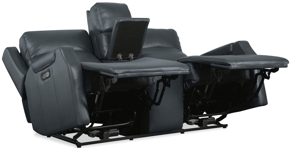 MS - Nelson Zero Gravity Power Console Loveseat With Power Headrests And Lumbar - Black