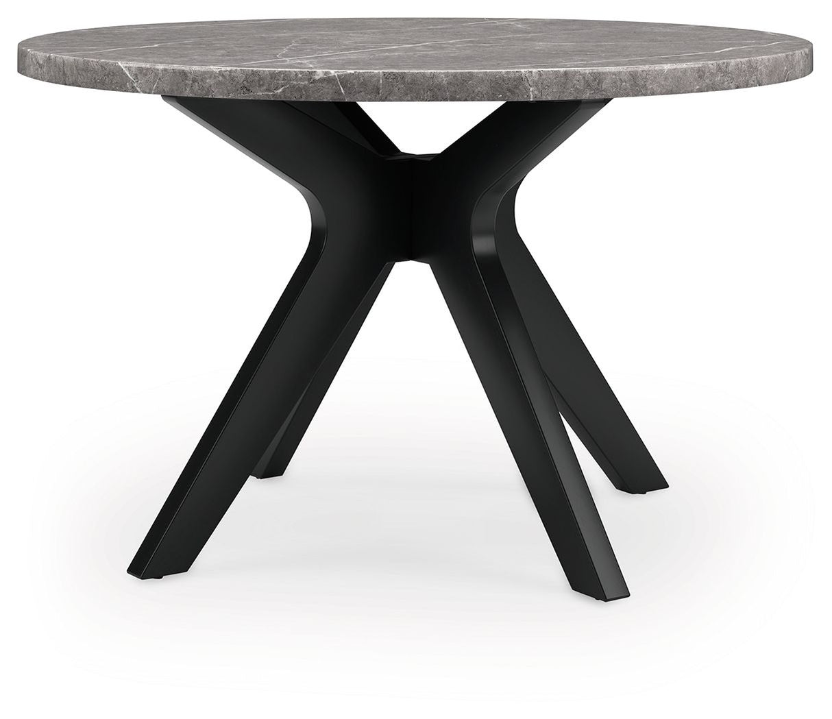Glinari - Round Dining Room Table - Taupe / Black